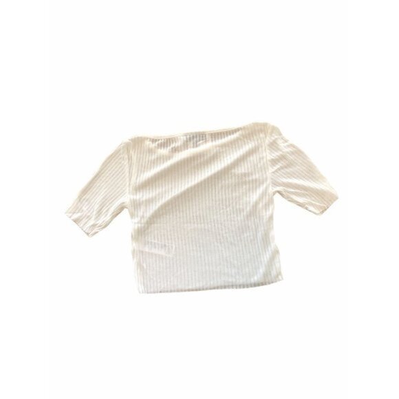 TopShop Crop Top Shirt Fitted Stretch Short Sleeve Casual NWT - Picture 4 of 10